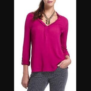 Anthropologie Postmark Fuchsia Jamison Henley S